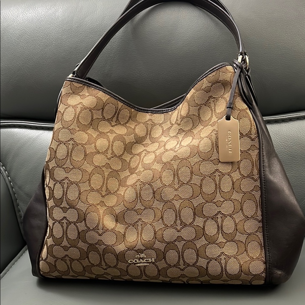 Coach Edie Brown and Tan EUC Shoulder bag